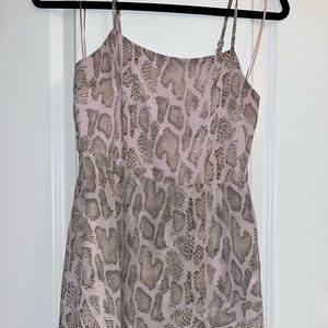 Le Lis Lavender Snakeskin Romper Size Small